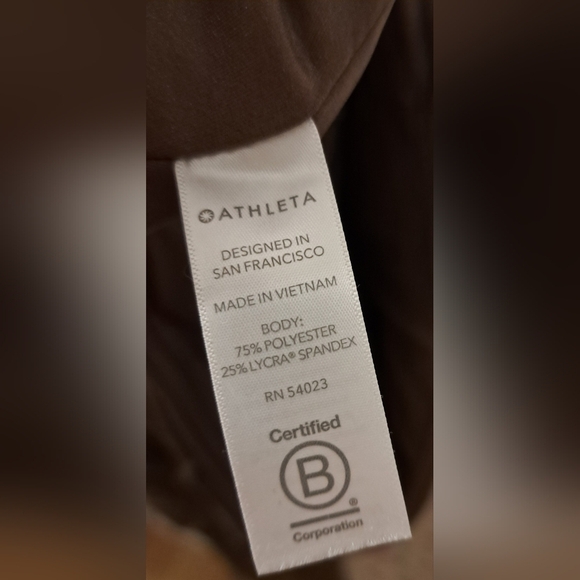 NWOT Athleta Inclination Metallic Copper Moto Goth Gym Yoga Legging Pants SZ M - Picture 4 of 4